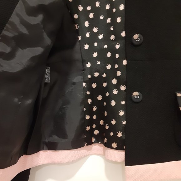 NIPON BOUTIQUE black cropped blazer/jacket w/ pink details (4) - Picture 7 of 9